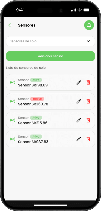 Tela de mapa de postos